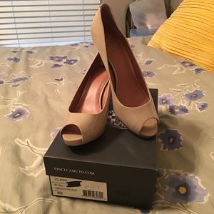Vince Camuto Patent Peep Toe Pumps